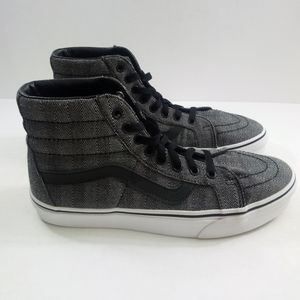 Vans Sk8-Hi Men 8 Women 9.5 Gray Black Skateboarding Shoes
